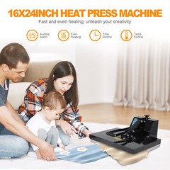 16″x24″ Digital Clamshell Heat Press Transfer T-Shirt Sublimation Press Machine