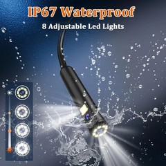Upgrade Endoscope Camera with Light, 4.3′ IPS Screen 1080P HD Inspection Camera