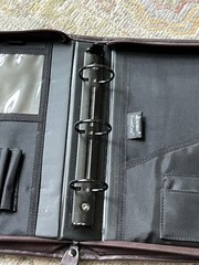 Avery~Leather Power Case~Zip Around Closure~Black~3 Ring Day Planner