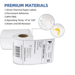 1 Roll label 4×6 Direct Thermal Shipping 250 labels Zebra Eltron ZP450 2844