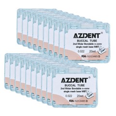Dental Orthodontic Buccal Tube 2nd Molar MBT 0.22 Split Bonding Non-Conv U1 L1