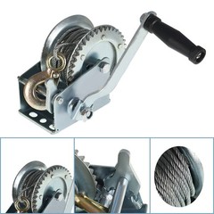 Heavy Duty Crank Winch 1500lbs Winch Hand Winch Gear Winch W/32FT Wire Rope US