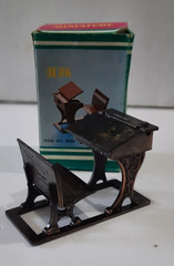 Vtg New Lot of 2 Die Cast Pencil Sharpeners Roll Top Desk #8094 & Globe #9622