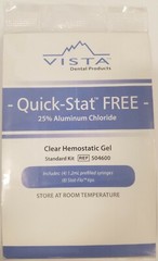*1-Kit* Vista Dental Quick-Stat FREE 25% Aluminum Ch Clear Hemostatic Gel 504600