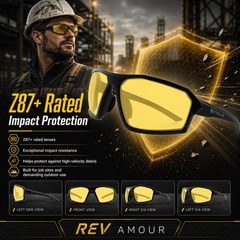 EYEGLAD REV Amour Z87+ Safety Glasses UV400 (Obsidian)