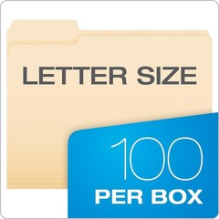 Pendaflex Interior File Folders 1/3 Cut Top Tab Letter Manila 100 Per 4210 1/3
