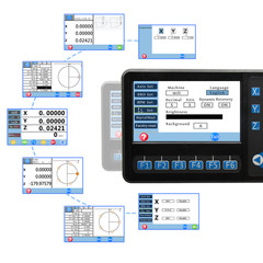 3 Axis DRO Meter RPM Linear Scale 12x16x36inch 9×49 Bridgeport Mill 5um