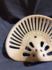 #43 CAST IRON Tractor Implement Seat WALTER A WOOD Hoosick Falls New York USA