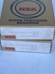 Pair of NSK Super Precision Angular Contact Ball Bearings – 7907A5TYNSULP4 B4