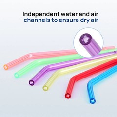 Dental Colorful Disposable 3-Way Air Water Syringe Triple Spray Nozzles Tips