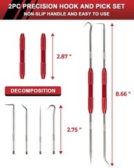 VEHIFOMO 5 Pcs Hydraulic Seal Installation Tool Kit, Pro-5PCS, Red