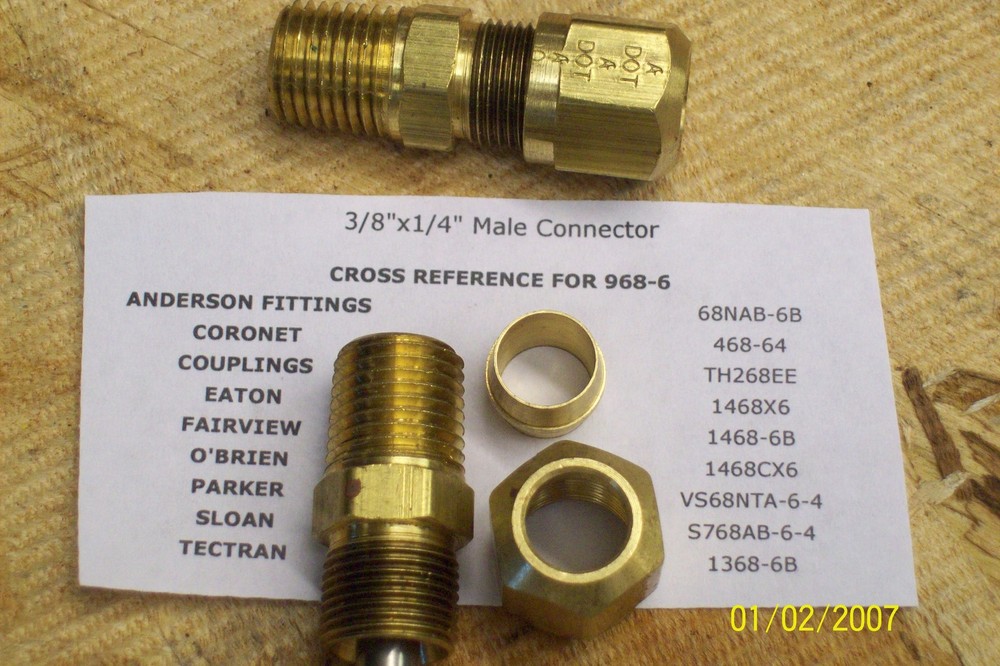 *LOT OF 3* NEW EATON WHD 3/8 x 1/4 MALE CONNECTOR DOT , 1468×6