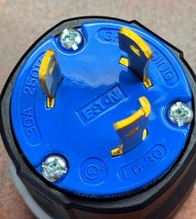 10pk – Eaton AHCL630P 30A 250V Blue Twist Lock Plug L6-30P Ultra Grip Industrial
