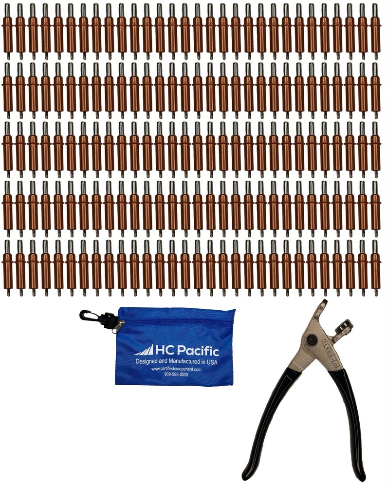 150 each C1/8 Cleco Fasteners (Made in USA) w/ Cleco Pliers