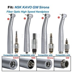 COXO Dental High Speed Fiber Optic Handpiece 6 Holes LED Coupler fit KAV NSK