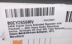 64GB Digital Recorder with Voice Activation – 4552 Hours for Lectures & Meetings