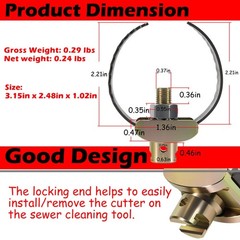 Deecaray 52817 2-1/2 T-231 Heavy Duty C-Cutter Drain Cleaner Tool Compatible