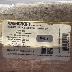 Ashcroft S50DRKN111F2-XB-H6R3-F3PTN=40LN=497 S50 RTD Thermocouple -200 To 1200C