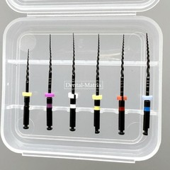 6pcs Dental Nickel Titanium Heat Activated Root Files Black Rotary Files 25mm