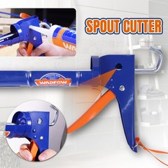 WADFOW Caulking Gun, No Drip Caulk Gun,9″ Free Hand Blue and Orange