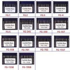 Dental FG Burs High Speed Handpiece Round Friction Grip Tungsten Carbide Steel