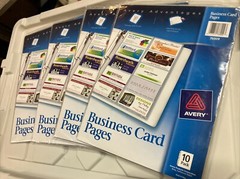 NEW (Qty 4) Avery 76009 Business Card Pages, Pack of 10 Pages (Total 40 Pages)