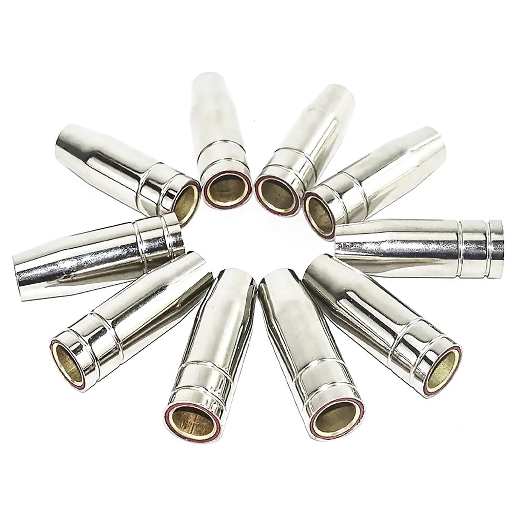 10Pcs Conical Nozzle Gas Nozzle For MB 15AK MIG MAG CO2 Welding Torch Parts