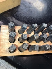 Vintage Young Brothers Steel Stamps Machine Made 3/16″ Letters Hand Stamps