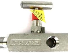 KF INDUSTRIES, N22-125, NEEDLE VALVE, 10000 PSIG, 1/2″MNPT x 1/2″FNPT, SST NEW
