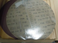 New 3m 51144 348d 3mite rb psa 20″ 180 grit adhesive back. case of 10 discs