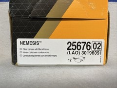 Kleenguard Nemesis 25676 Clear Lens W/ Black Frame Safety Glasses 12 Pack Box