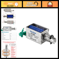 DC12V Electromagnet Solenoid 60N Push Pull Type 20mm Stroke Open Frame Linear Mo