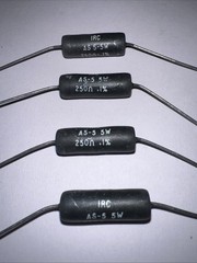 IRC 250 Ohm High Precision Wirewound Resistor 0.1% Tolerance New Quantity of 4