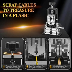 Easy Manual Wire Stripper Machine Drill Compatible Fast Wire Stripping Tool