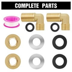 Worldwhere Wall Mount Commercial Faucet Installation 0.5 inches, Brass
