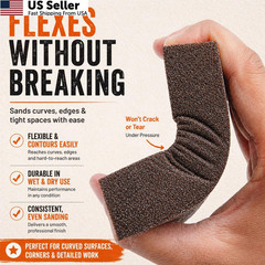 Sanding Sponge, 60/80/120/220 Grit 4-Pack with Assorted 4 Pack, Multicolor
