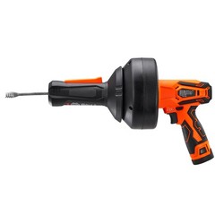 VEVOR 12V Electric Drain Auger 25FT Plumbing Snake Auto Feed for 3/4″-2″ Pipes