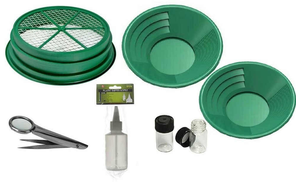 Sluice Monkey 7Pc Gold Panning Kit with 1/8″ Classifier