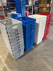 Lot of 20 Corrugated Plastic Postal Mail Type Totes Bin 18.5″L x 13.5″W x 11.5″H