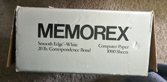 NOS 1000 Sheet Dot Matrix Printer Computer Paper 9.5 x11 Continuous 20lb Memorex