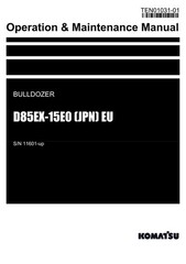 Komatsu D85EX-15E0 JPN EU Bulldozer Operators Maintenance Manual SN 11601-up