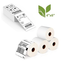 4″x6″ Direct Thermal Shipping Labels for Zebra & Rollo Printer Fanfold and Rolls