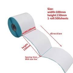 4×6″ Direct Thermal Shipping Labels Self-Adhesive Paper,500 Per Roll