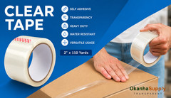 6 Rolls Shipping Packaging Box Packing Sealing Tape 1.8 mil 2″ x 110 Yard 330FT