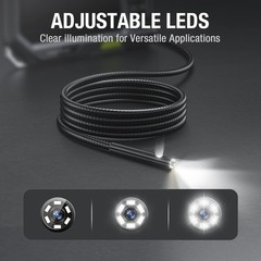 Endoscope Dual Lens 0.21in 9.8FT Borescope Industrial Waterproof NTS500 Monitor