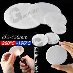 Diameter 5-150mm 10pcs Plastic PTFE Solid Discs Flat Round Pad Sealed Cushioning