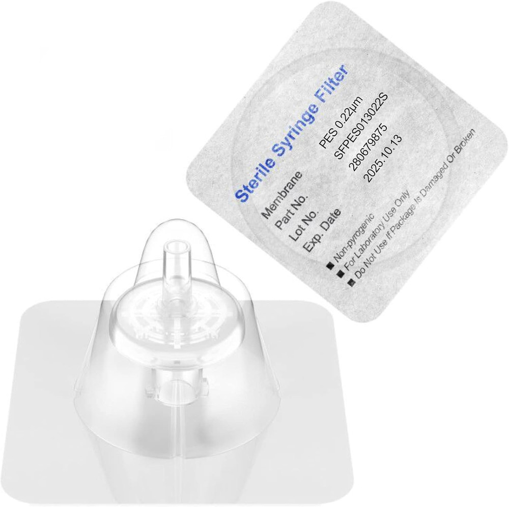 Sterile Syringe Filter, PES Membrane 0.22Um Pore Size, 13Mm Membrane Diameter, S
