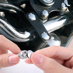 Motorcycle Round Bolt Cap Screw Cover Plug Chrome For 6mm Thread Allen Head Bolt
