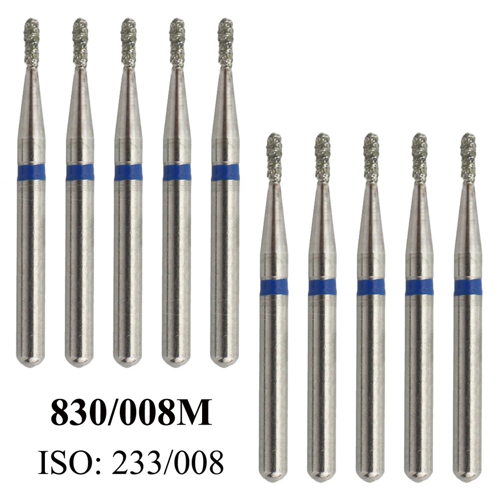 Dental 330 Diamond Bur 830/008M FG Pear Medium Grit Burs High Speed Burr 10Pc/PK