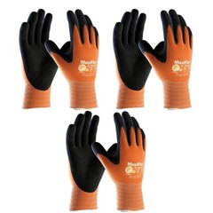 ATG 3 Pack Maxiflex Ultimate Hi-Vis Work Gloves 34-8014, (Sizes S-XL), X-Larg…